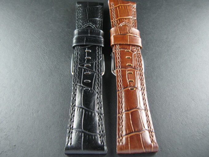 PAN103 Alligator Grain Radiomir Style Double Stitching